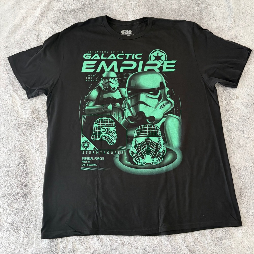 NWOT Star Wars Galactic Empire Stormtrooper T-Shirt Mens 2XL Mad Engine Black